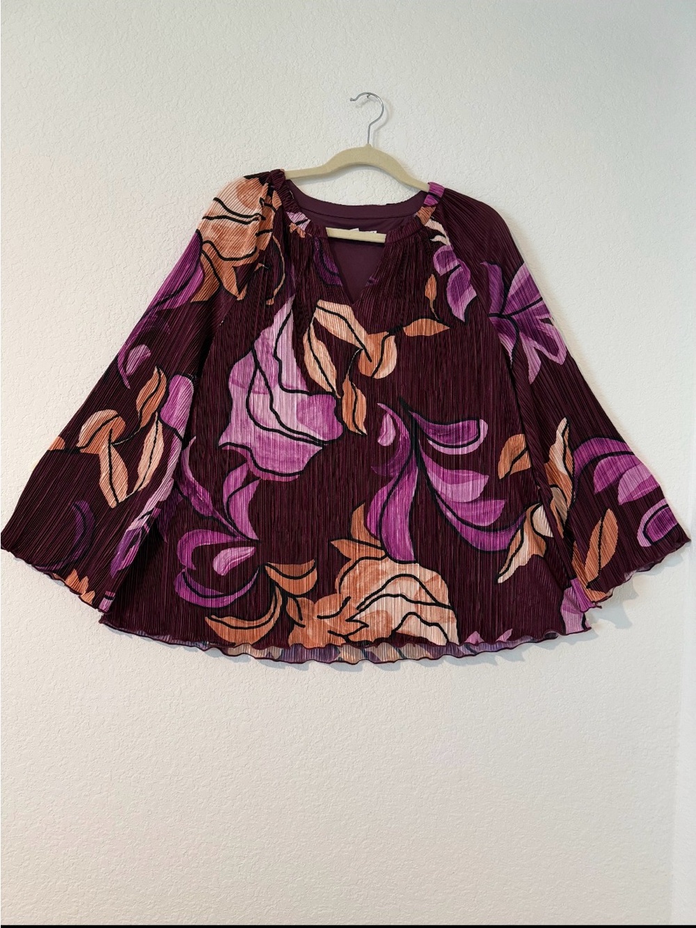 Chico’s Floral Blouse Large
